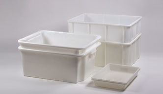 Hygienic stack and nest containers