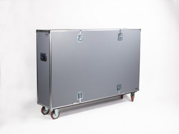Bespoke flightcase for the transport of wide screen TVs
