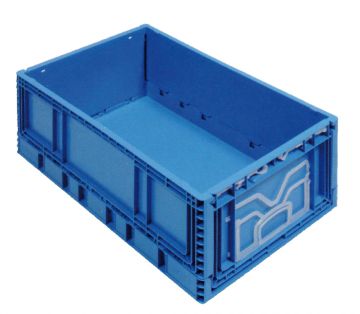 Industrial foldable crate 43 L, 600x400x230 mm blue