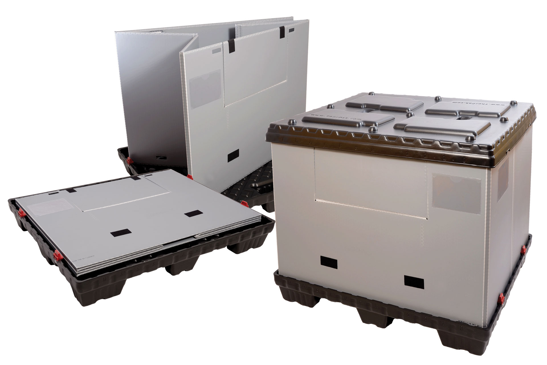 Nouveau: caisses palettes pliables avec couvercle