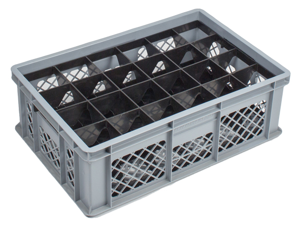 Perfobox met vakverdeling vakverdeling-glazenkrat