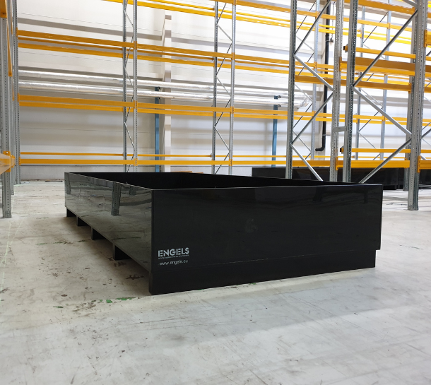 bac de rétention sur mesure pour sous une étagère